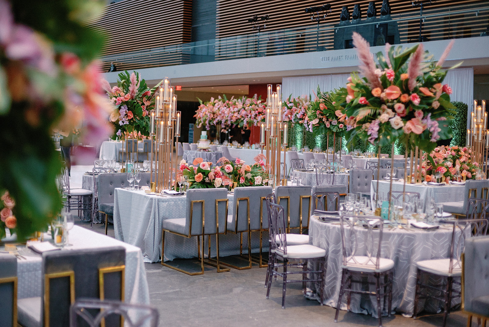 Wedding Centerpieces at the Cleveland Museum of Art, Palm Springs Inspired