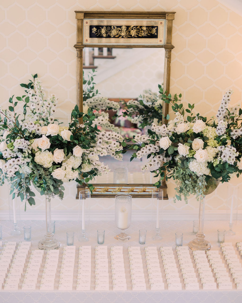 Wedding Escort Card Table at The Country Club by HeatherLily Event and Floral Design