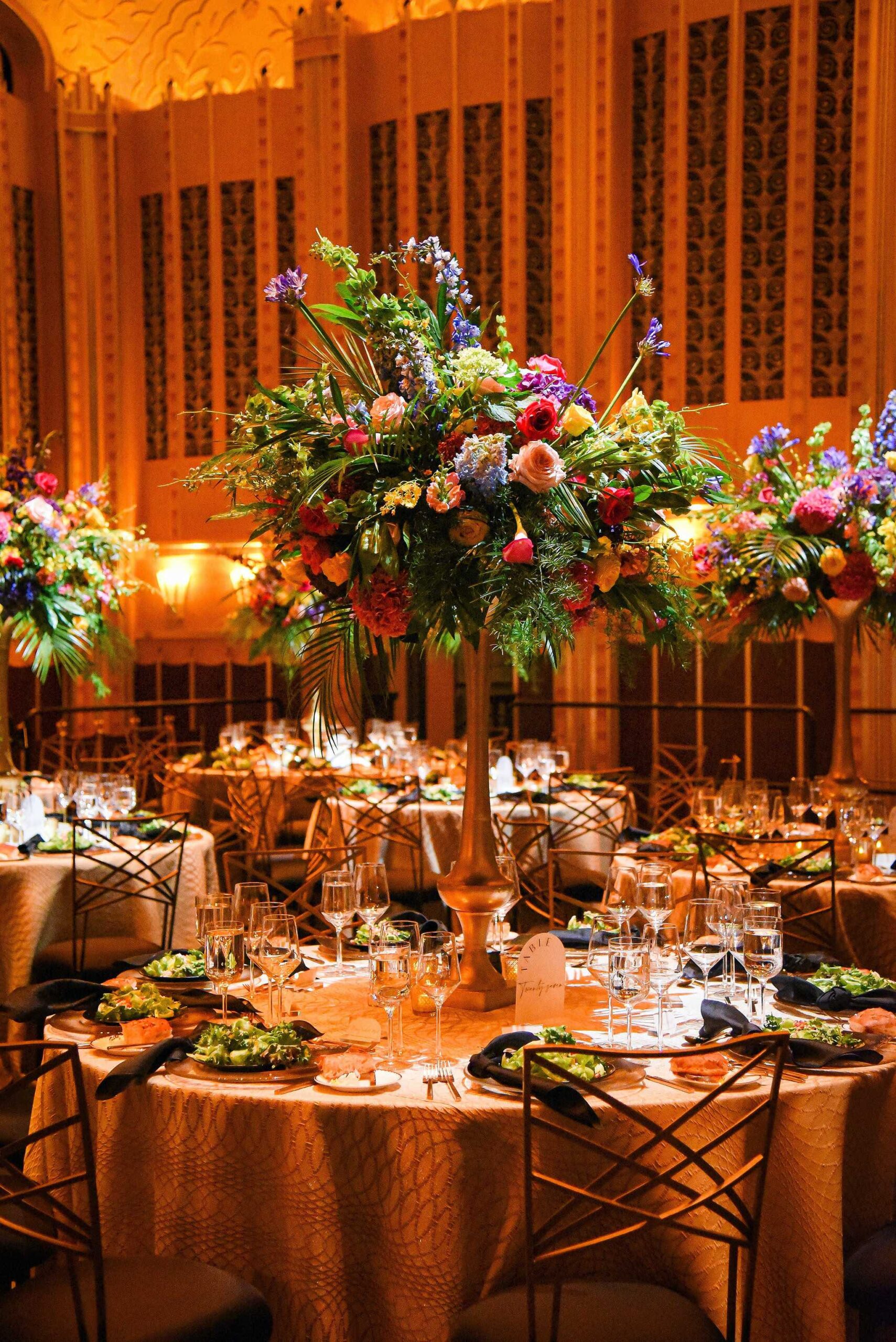 The Cleveland Orchestra Gala Centerpiece on the Concert Hall Stage at Severance Hall, flowers by HeatherLily
