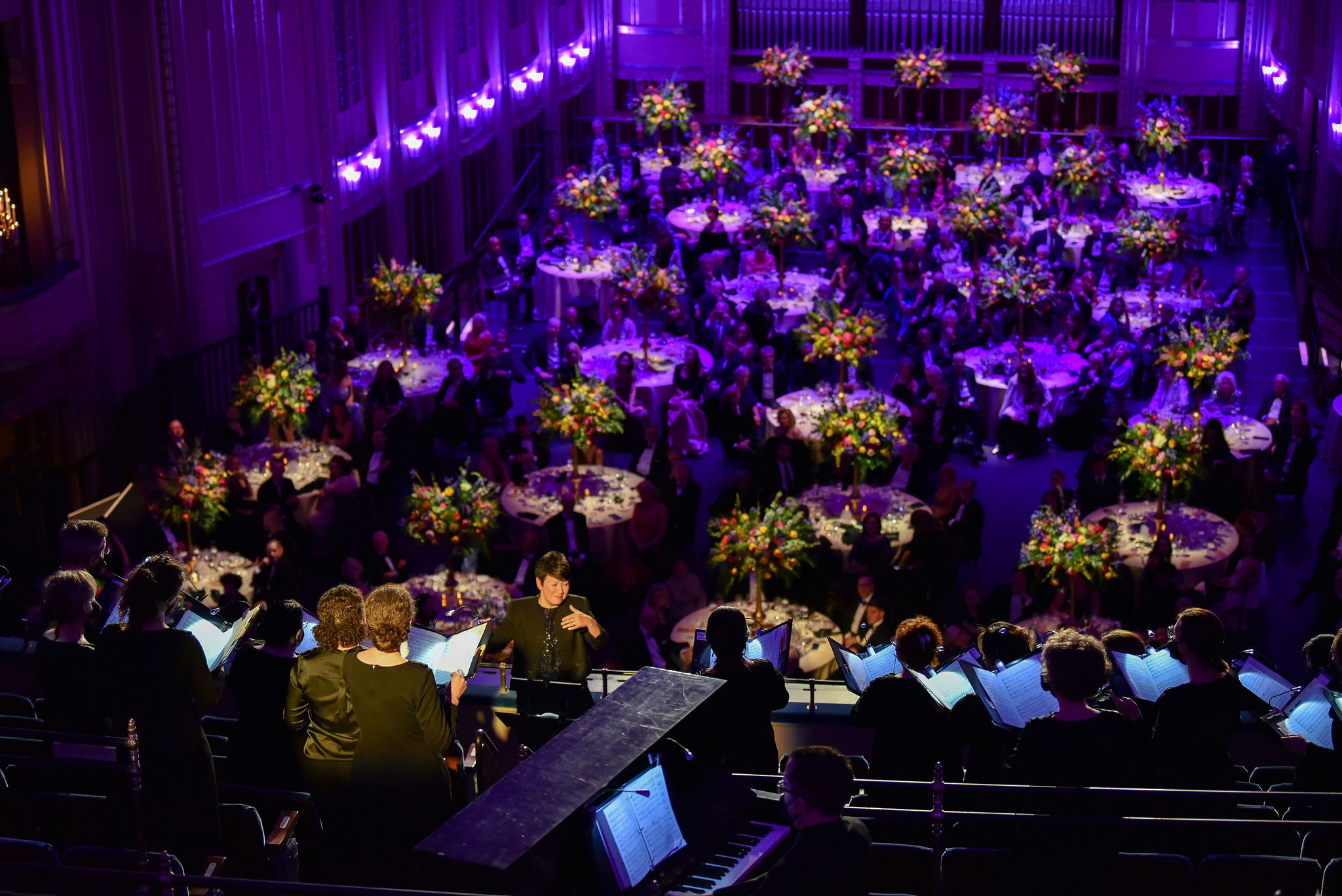 The Cleveland Orchestra Gala on the Concert Hall Stage at Severance Hall, flowers by HeatherLily
